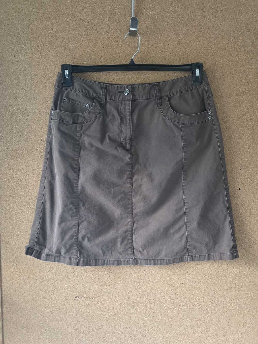 Talbots Brown A-Line Skirt with Front Seams